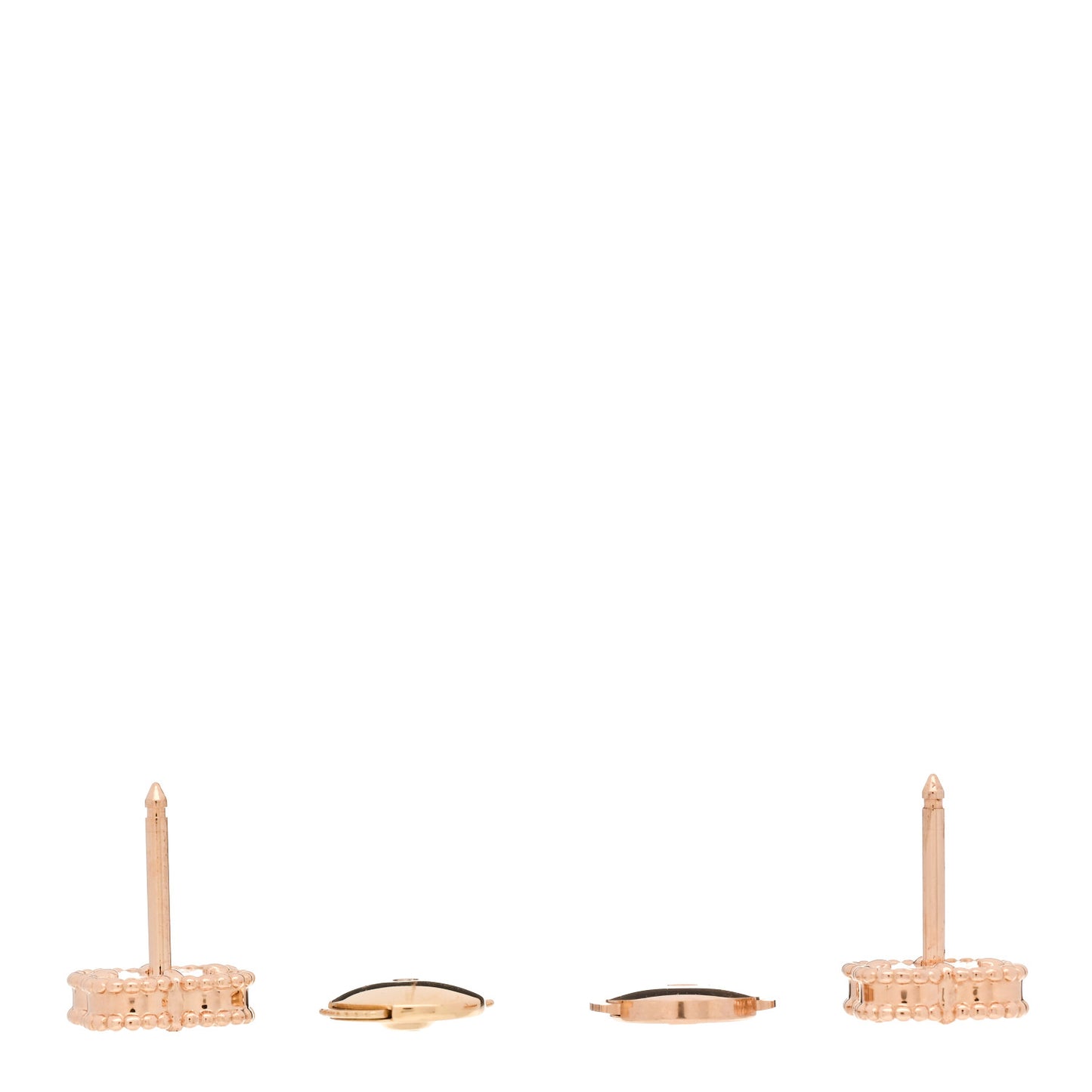 18K Rose Gold Carnelian Sweet Alhambra Earrings