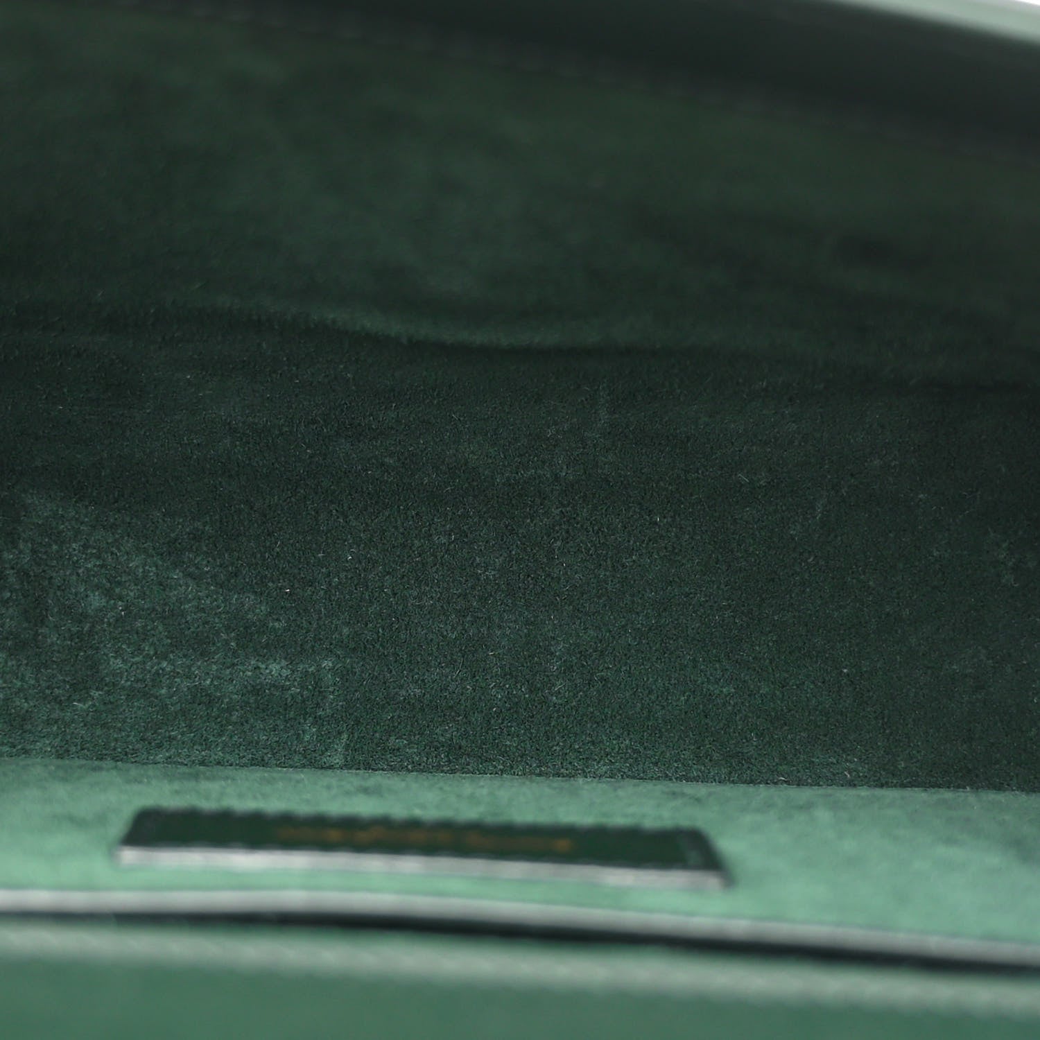 Saint Laurent Smooth Calfskin Small Classic Monogram Kate Tassel Satchel Dark Mint 5 of 10