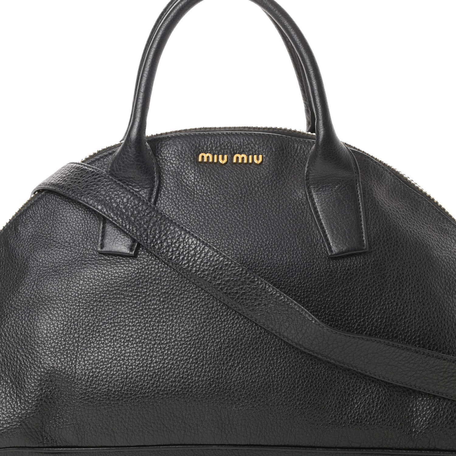 Miu Miu Goatskin Madras Bauletto Black 9 of 13