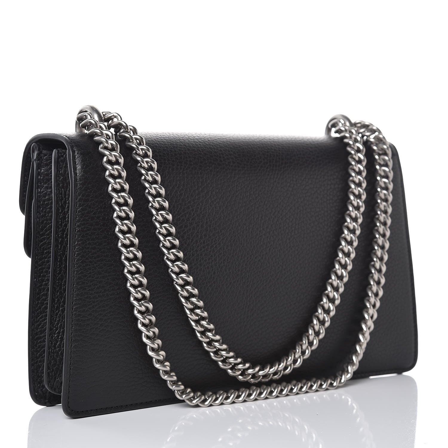 Gucci Pebbled Calfskin Small Dionysus Shoulder Bag Black 3 of 8