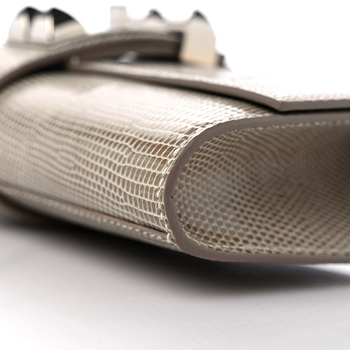 Lizard Medor Clutch 23 Ficelle