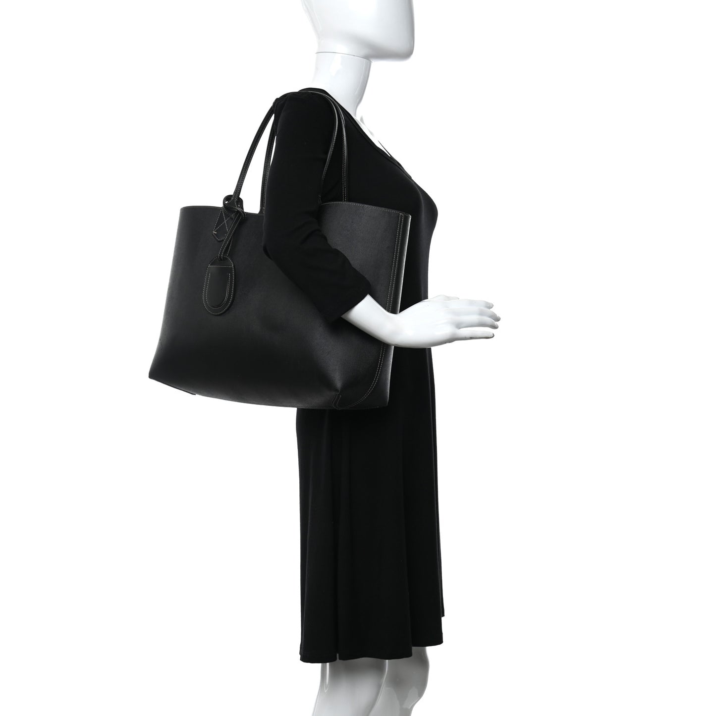 Calfskin GG Supreme Monogram Medium Reversible Tote Black