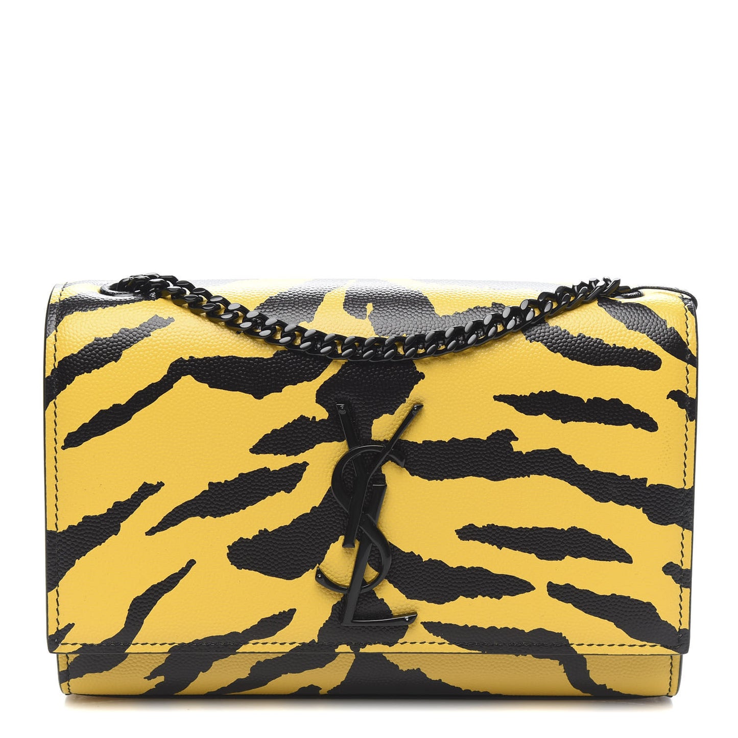 Grain De Poudre Zebra Print Small Classic Monogram Kate Satchel Yellow