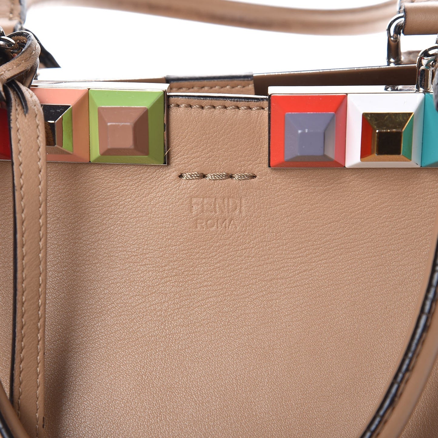 VItello Dolce Studded Petite 3Jours Tote Cuoio Multicolor
