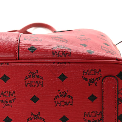 MCM Visetos Medium Liz Reversible Shopper Tote Ruby Red 14 of 17