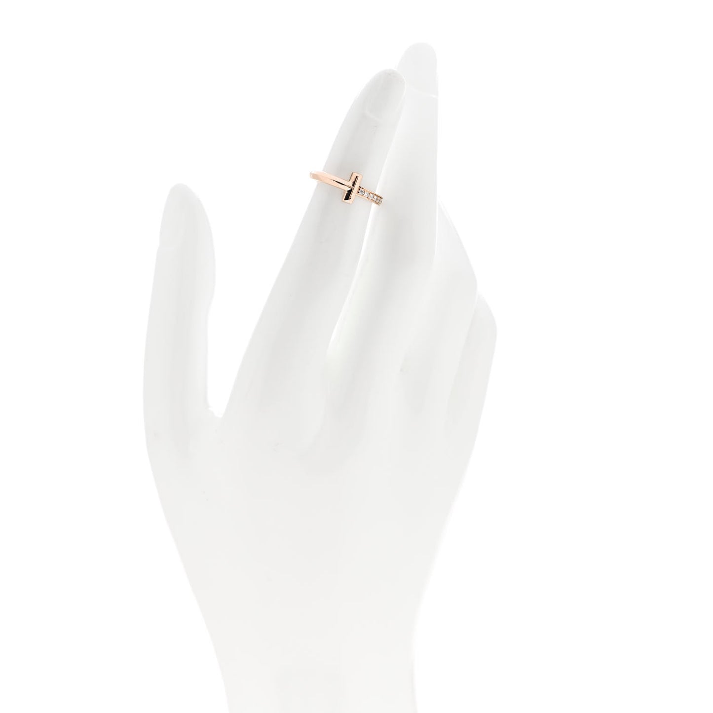 18K Rose Gold Diamond 2.5mm T T1 Ring 45 3.25