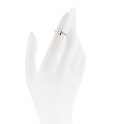 Tiffany 18K Rose Gold Diamond 2.5mm T T1 Ring 45 3.25 2 of 5
