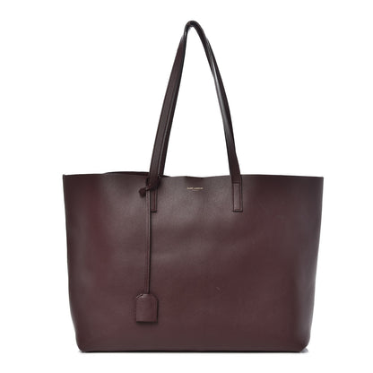 Saint Laurent Calfskin Large Shopping Tote Bordeaux 1 of 12