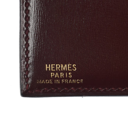 Hermes Box Checkbook Holder Wallet Rouge H 6 of 12
