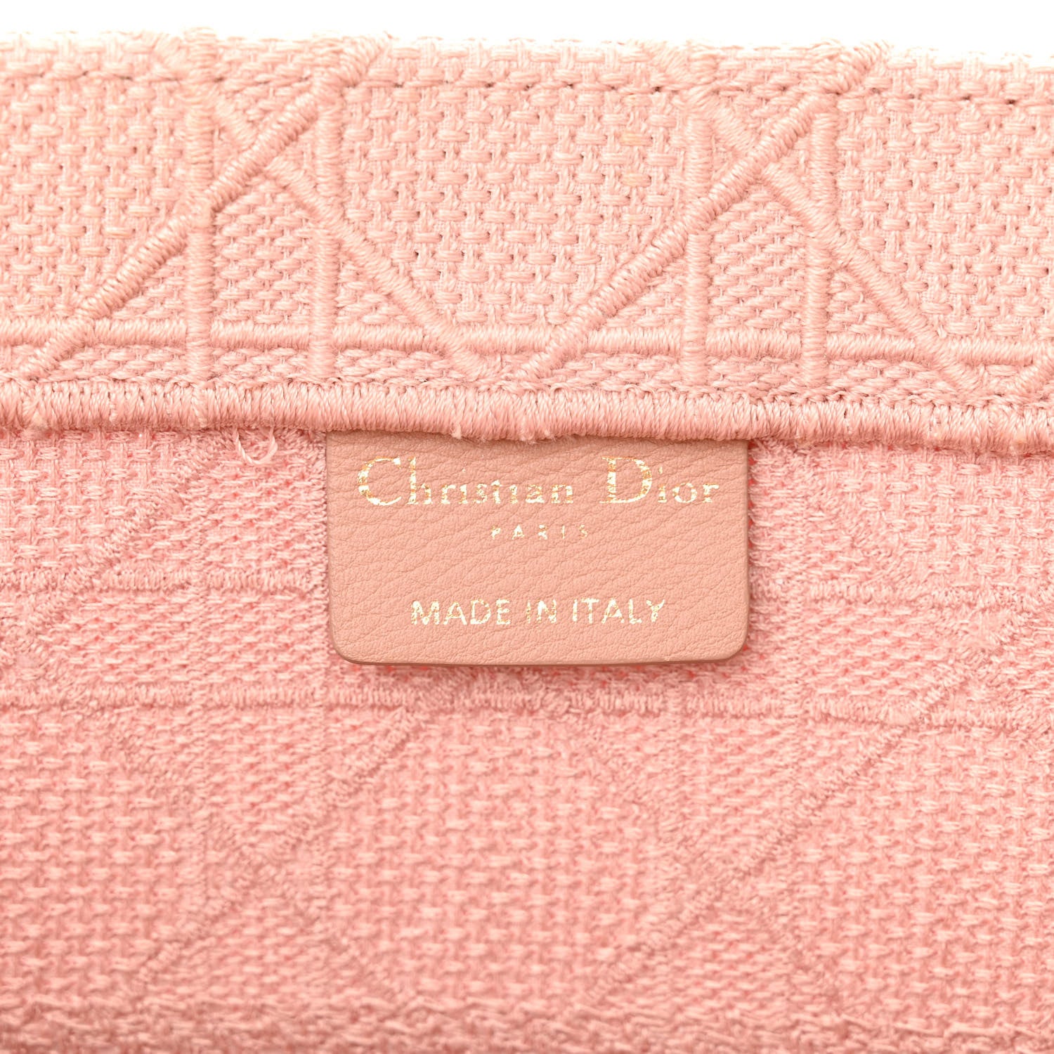 Christian Dior Canvas Embroidered Cannage Medium Book Tote Bois de Rose 6 of 13