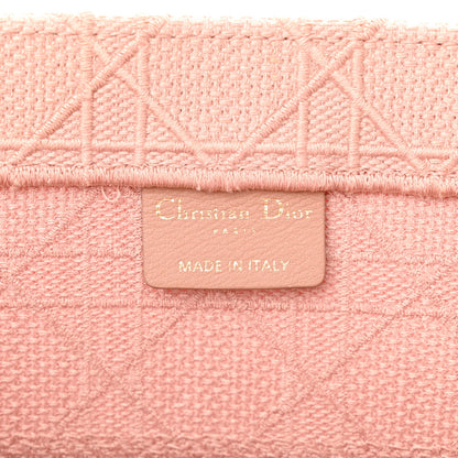 Christian Dior Canvas Embroidered Cannage Medium Book Tote Bois de Rose 6 of 13