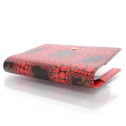 Louis Vuitton Monogram Kusama Town Small Ring Agenda Cover Red 3 of 6