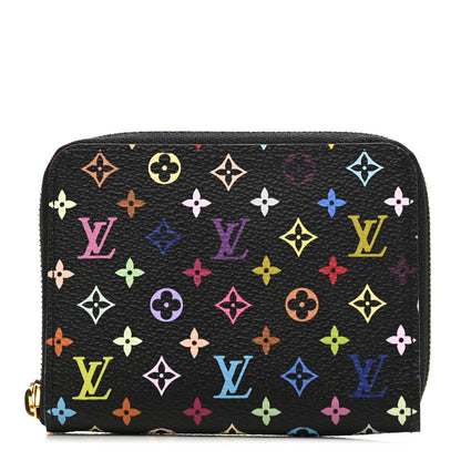 Louis Vuitton Monogram Multicolor Zippy Coin Purse Black Grenade 1 of 7