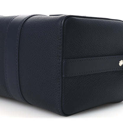 Louis Vuitton Grained Calfskin Aerogram City Keepall Ink Blue 9 of 10