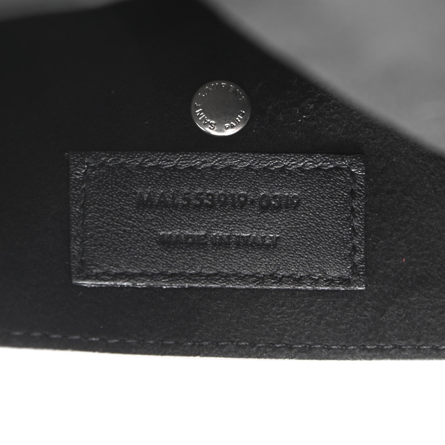 Saint Laurent Lambskin Teddy Drawstring Bag Black 11 of 12