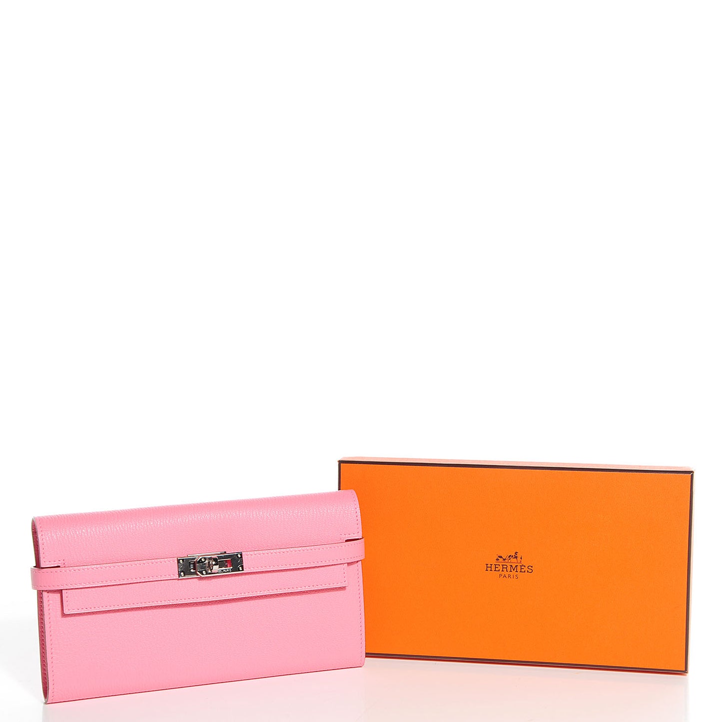 Chevre Mysore Kelly Longue Wallet Rose Confetti