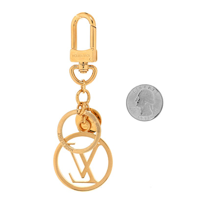 Louis Vuitton LV Circle Bag Charm Key Holder Gold 2 of 5