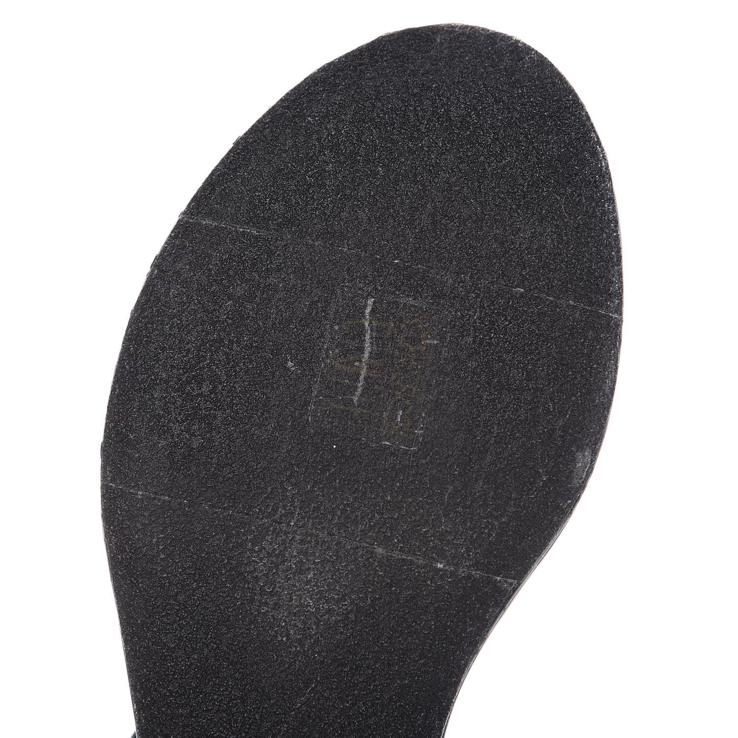Patent Camellia Thong Sandals 36.5 Black White