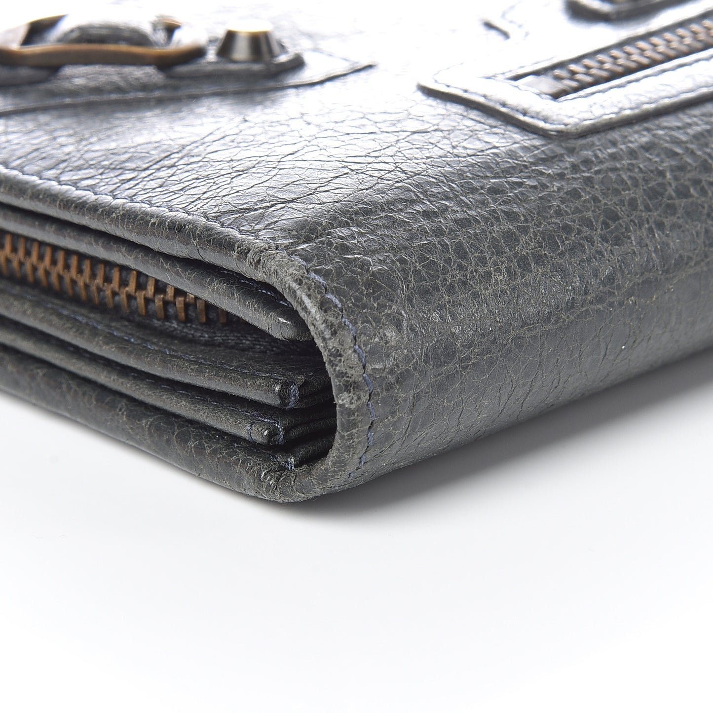 Agneau Classic Hardware Money Wallet Anthracite