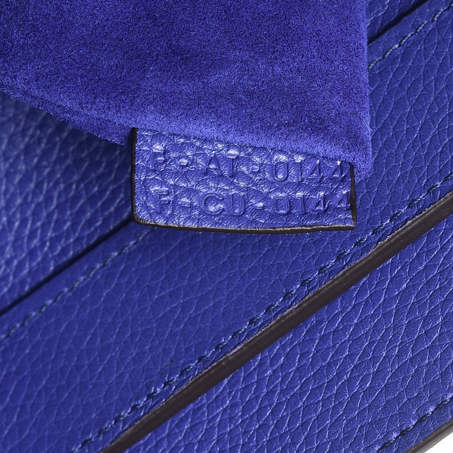 Drummed Calfskin Mini Luggage Indigo