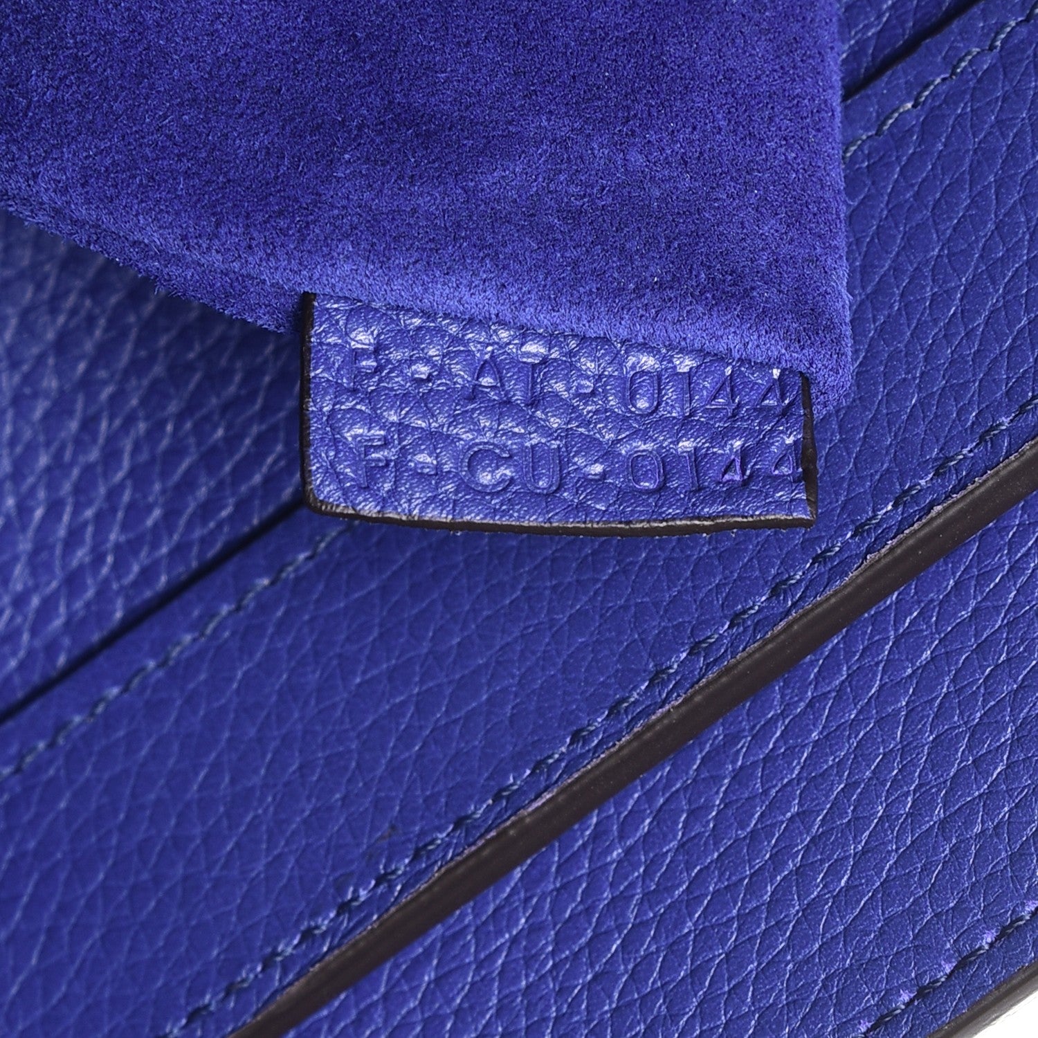 Celine Drummed Calfskin Mini Luggage Indigo 7 of 7
