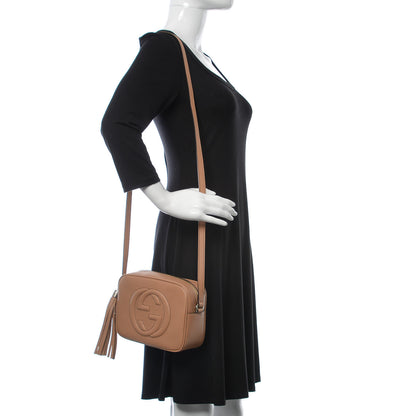 Gucci Pebbled Calfskin Small Soho Disco Bag Camelia 2 of 9