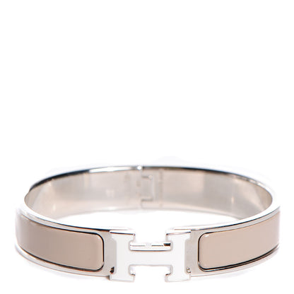 Hermes Enamel Narrow Clic Clac H Bracelet PM Etoupe 1 of 6