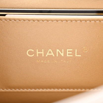 Chanel Calfskin Quilted Crystal Pearl Small Flap Bag White 6 of 10