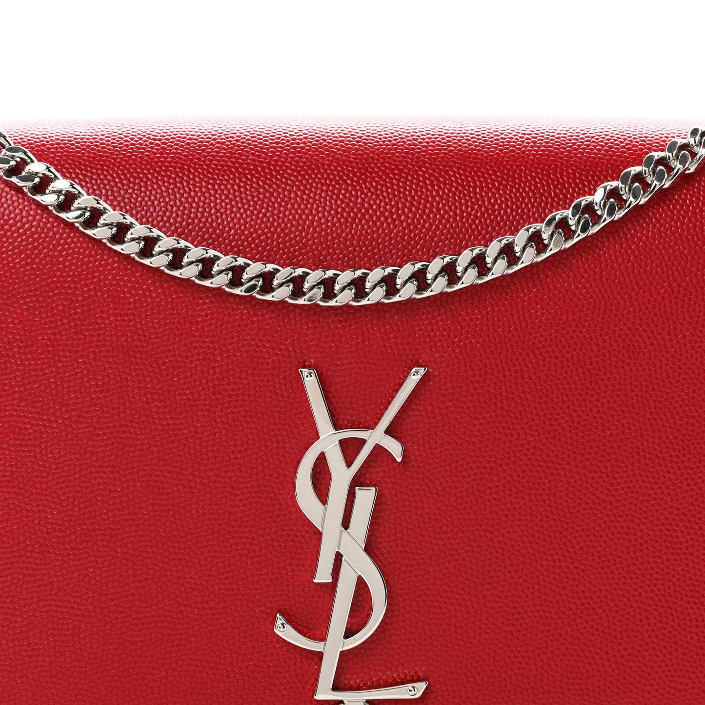 Grain De Poudre Medium Classic Monogram Kate Tassel Satchel Rouge Eros