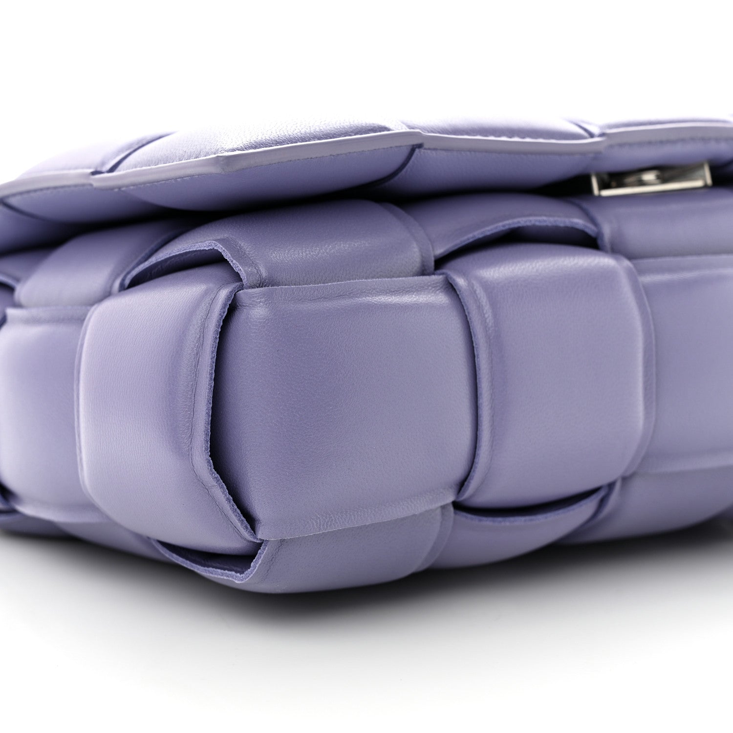Bottega Veneta Lambskin Maxi Intreccio Padded Chain Cassette Crossbody Bag Lavender 9 of 11