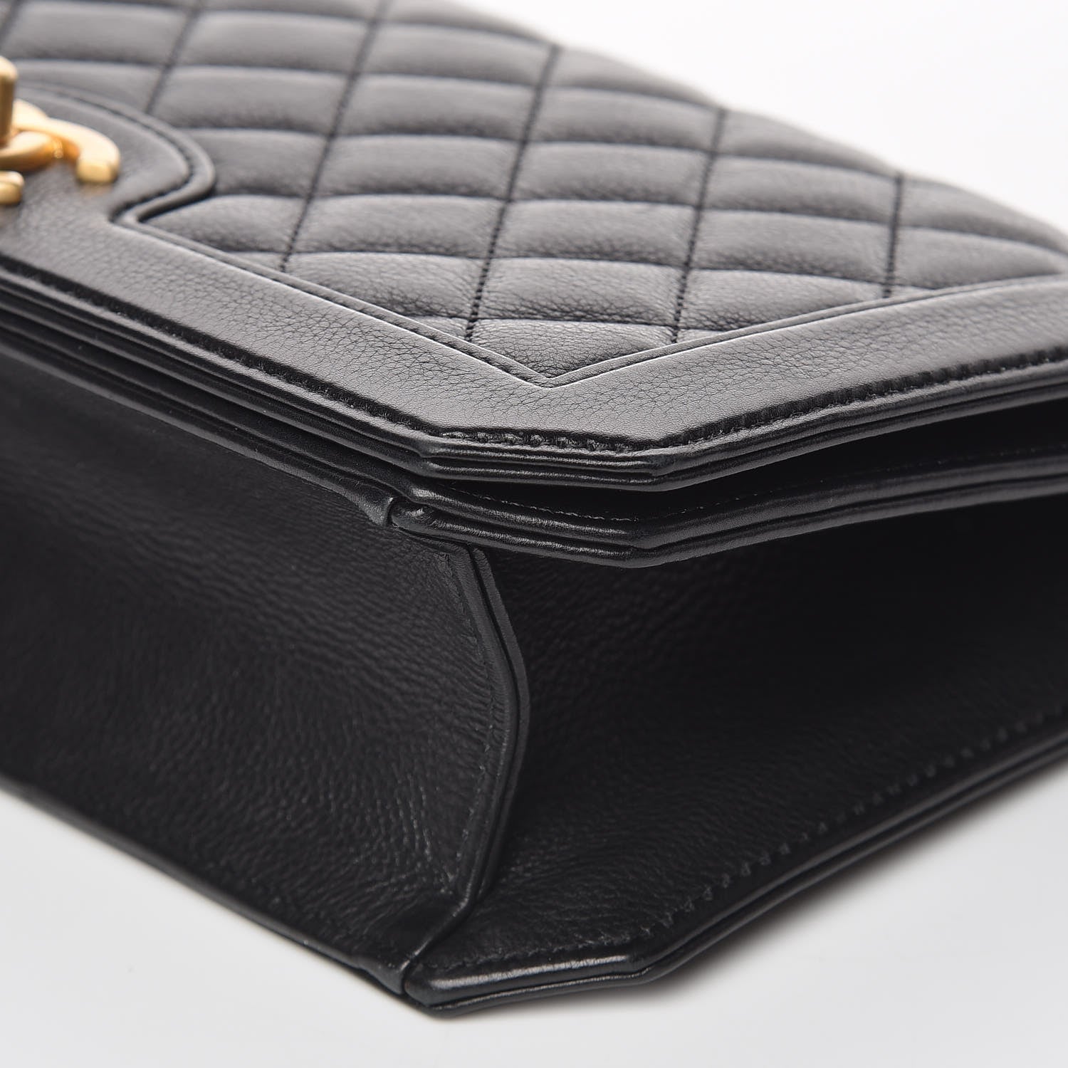 Chanel Grained Calfskin Quilted Medium Flap Black 9 of 10