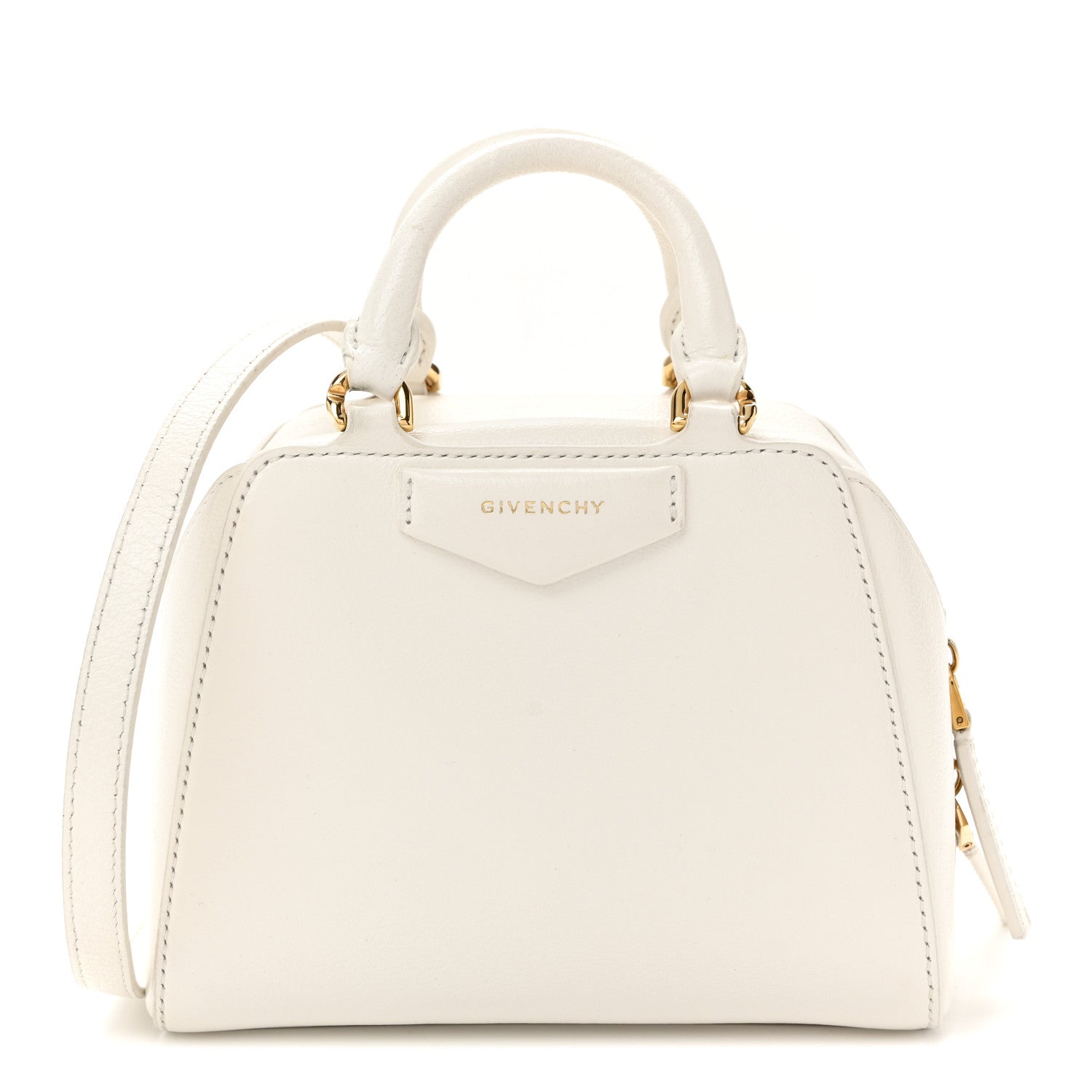 Givenchy Tumbled Buffalo Micro Antigona Cube Bag White 1 of 9