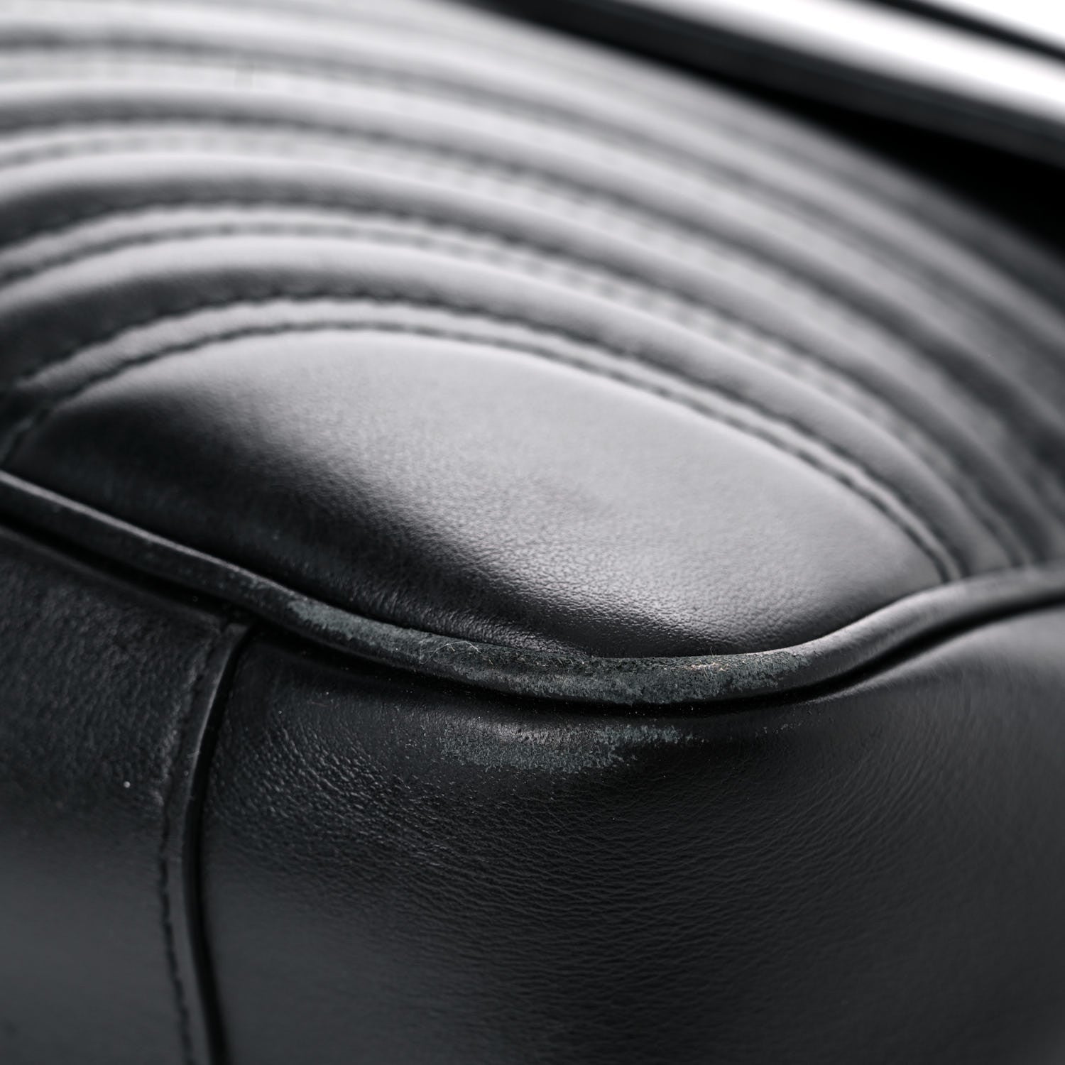 Gucci Calfskin Matelasse Large GG Marmont Shoulder Bag Black 9 of 22