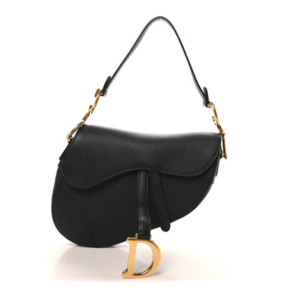Christian Dior Grained Calfskin Saddle Bag Black 1 of 11