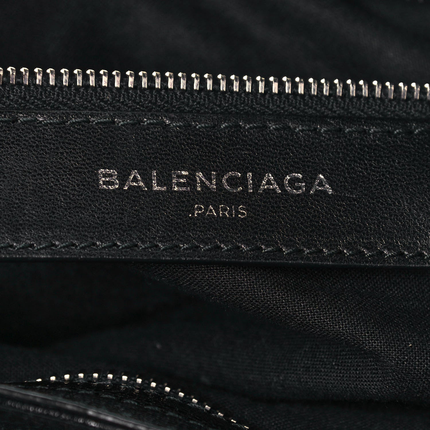 Balenciaga Chevre Silver Metallic Edge Hardware Velo Black 6 of 13