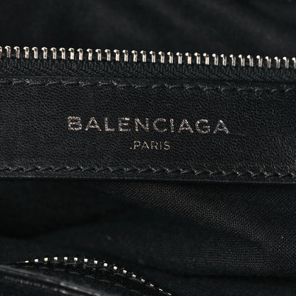 Balenciaga Chevre Silver Metallic Edge Hardware Velo Black 6 of 13