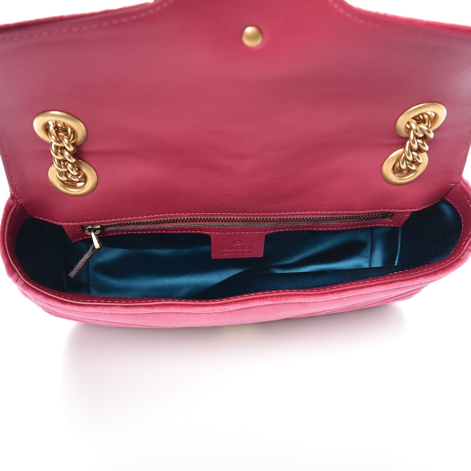 Gucci Velvet Matelasse Small GG Marmont Shoulder Bag Light Raspberry Rose 13 of 16