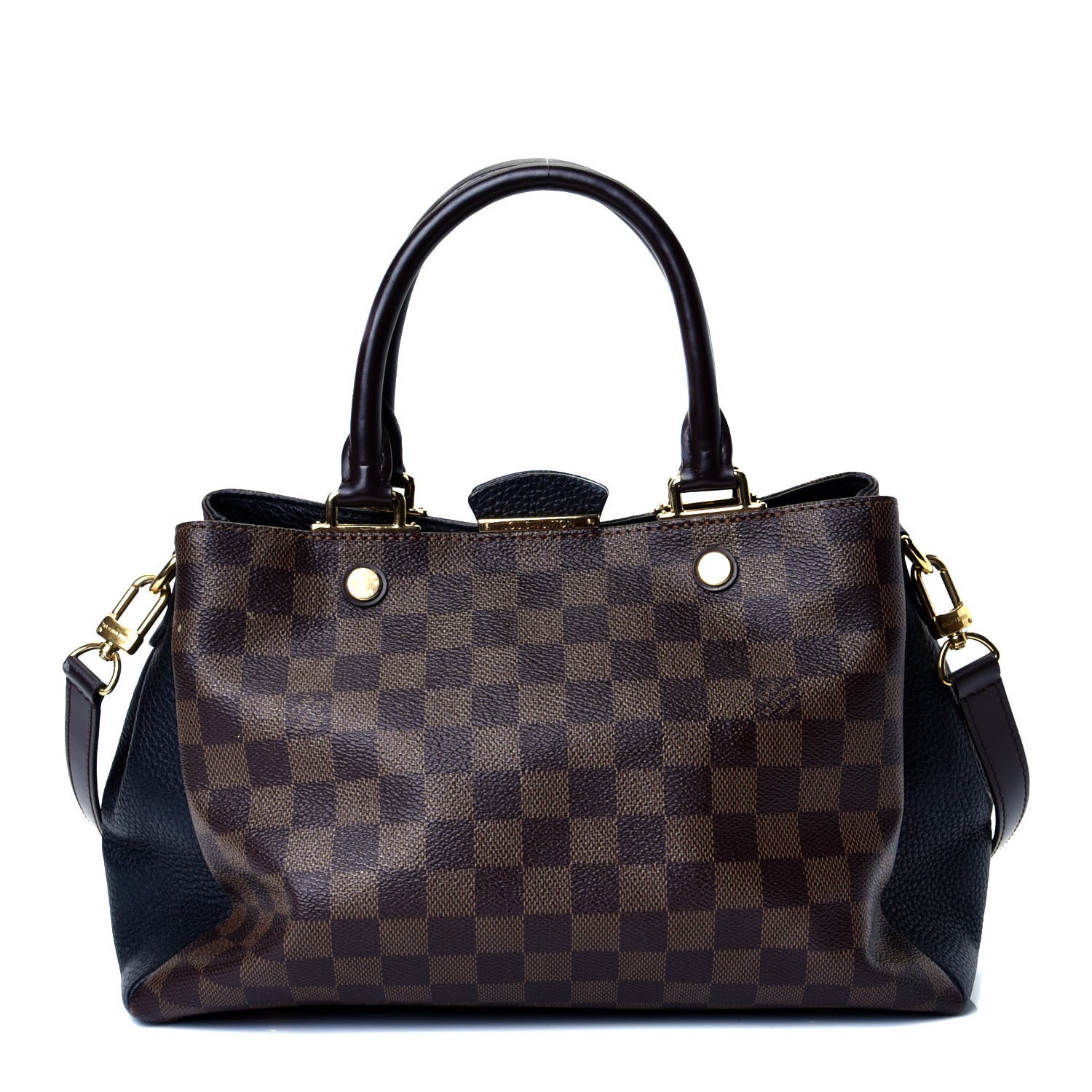 Louis Vuitton Damier Ebene Cuir Taurillon Brittany Black 1 of 4