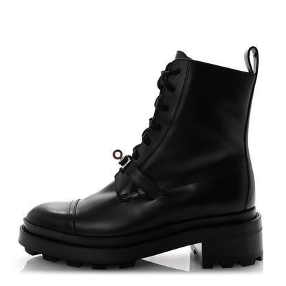 Hermes Glossed Calfskin Funk Ankle Boots 38 Black 1 of 9