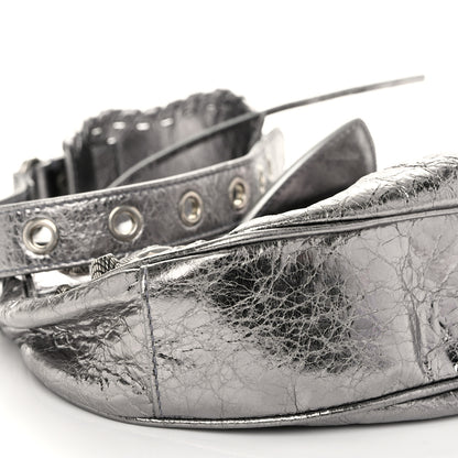 Balenciaga Metallic Agneau Arena Le Cagole Shoulder Bag XS Silver 10 of 11