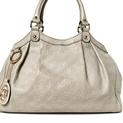 Gucci Guccissima Medium Sukey Tote Mystic White 9 of 13