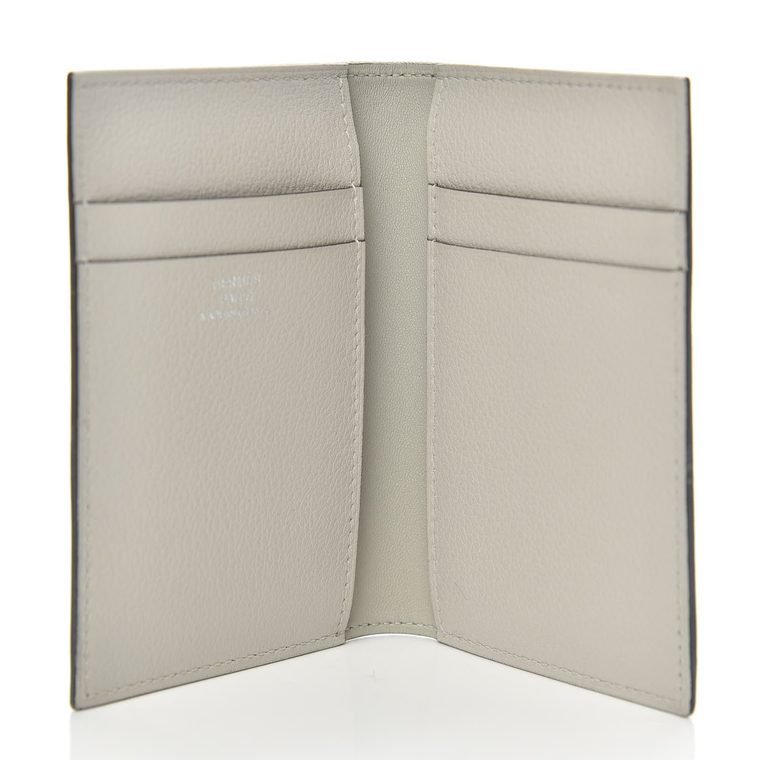 Hermes Evercolor MC2 Euclide Card Holder Case Vert Amande Gris Perle 5 of 7