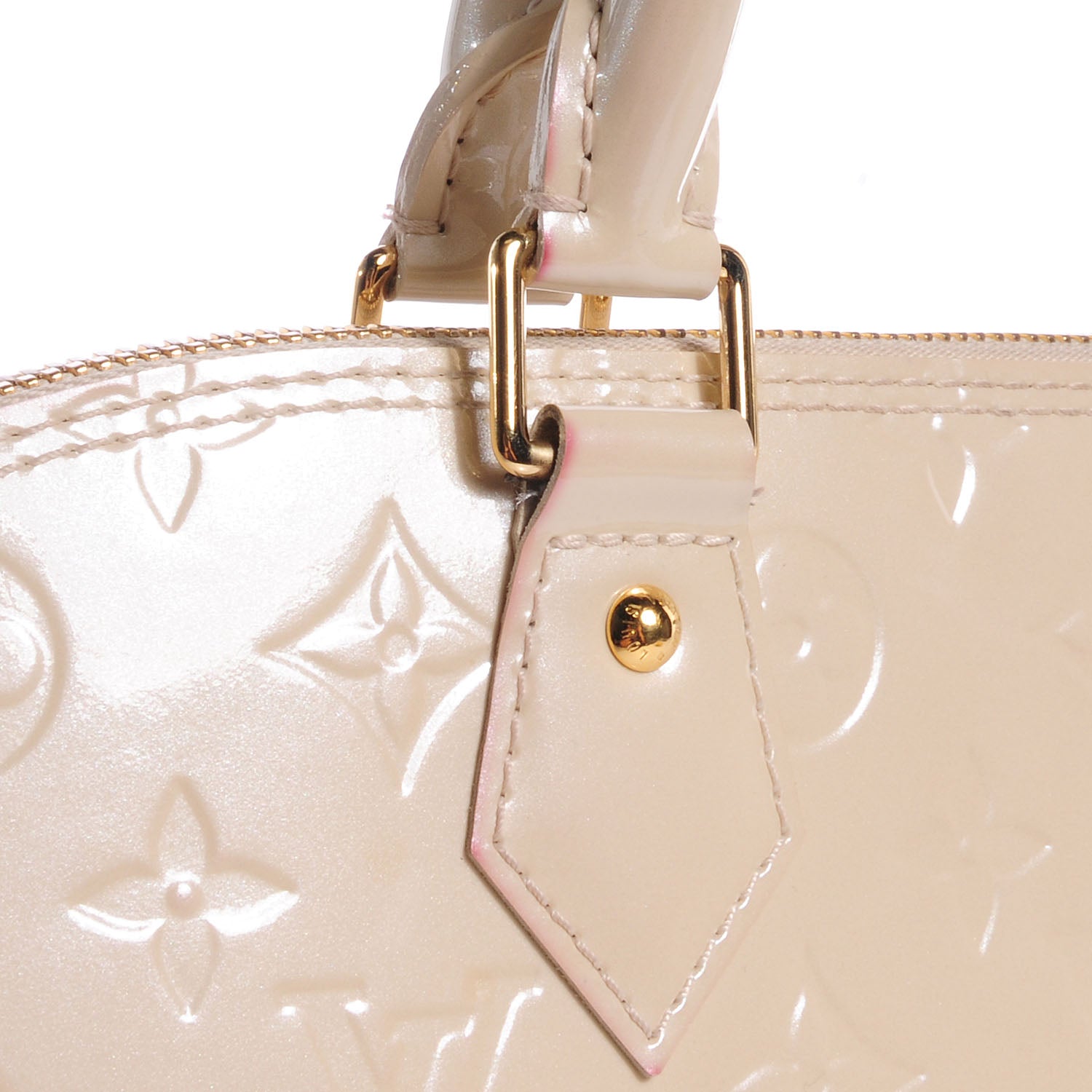 Louis Vuitton Vernis Alma GM Blanc Corail 5 of 8
