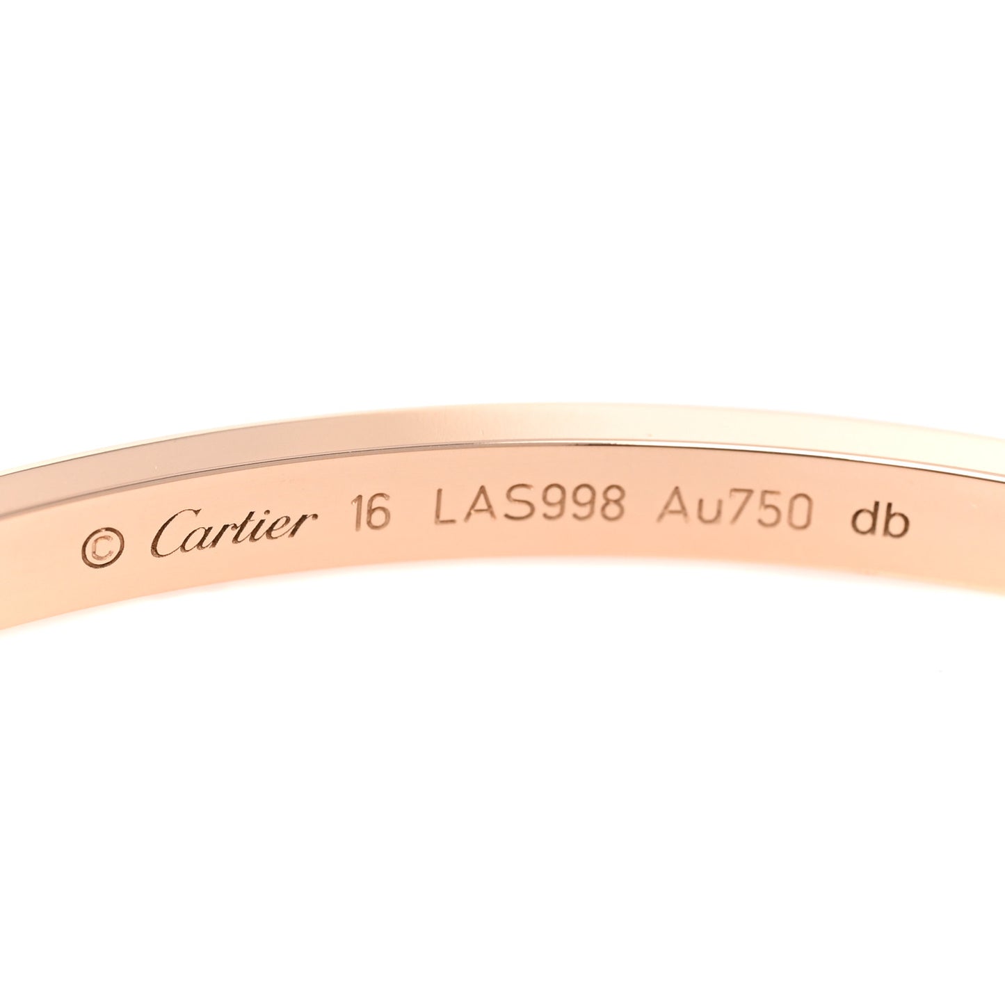 18K Pink Gold Small LOVE Bracelet 16