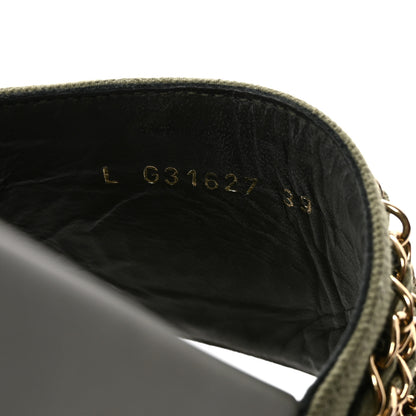 Chanel Canvas Chain Flat Sandals 39 Khaki 9 of 10