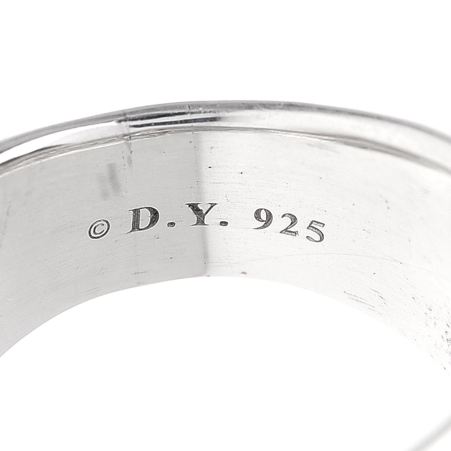 David Yurman Sterling Silver Diamond Crossover Dome Ring 56 7.5 4 of 4