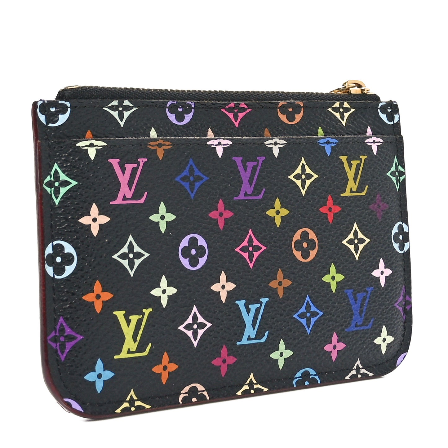 Monogram Multicolor Key Pouch Black Violet