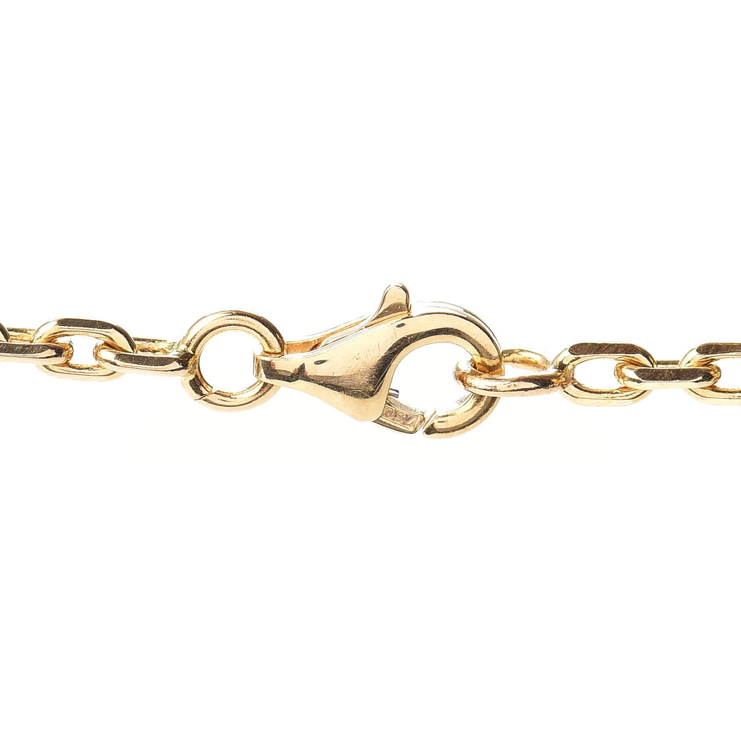 18K Yellow Gold Mother of Pearl 10 Motifs Vintage Alhambra Necklace
