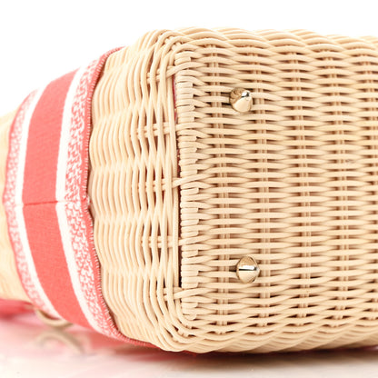 Christian Dior Wicker Oblique Medium Lady Dior Bag Coral 8 of 9