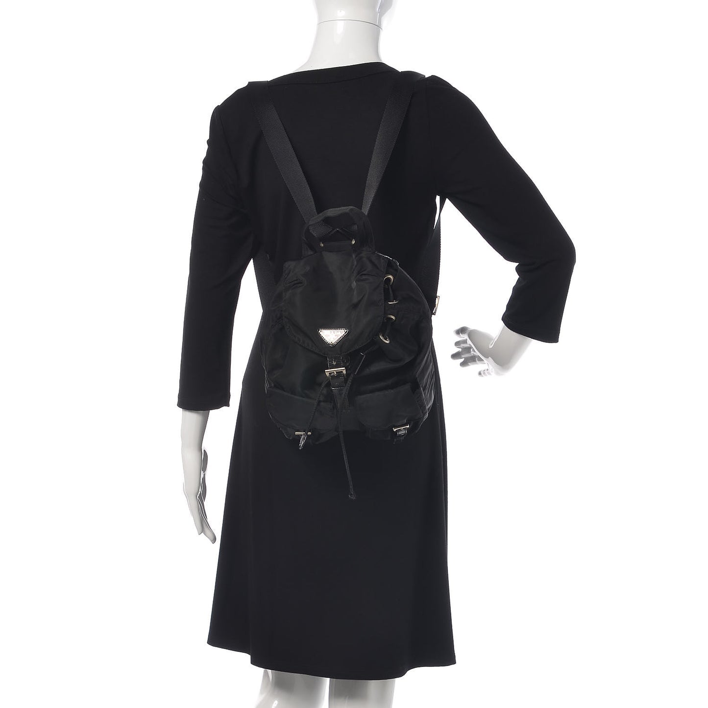 Tessuto Nylon Vela Small Backpack Black